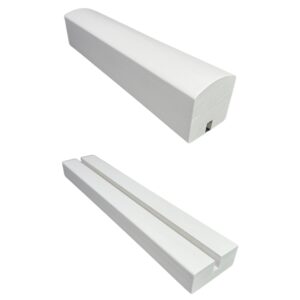 White Primed Modern Handrails and Baserails