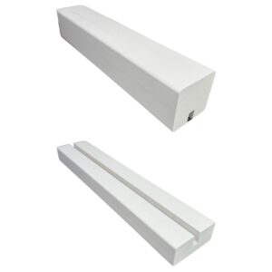 White Primed Square Handrails and Baserails - For Metal Spindles