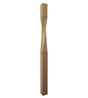 Pine Contemporary Raymond Twist Full Newel Post