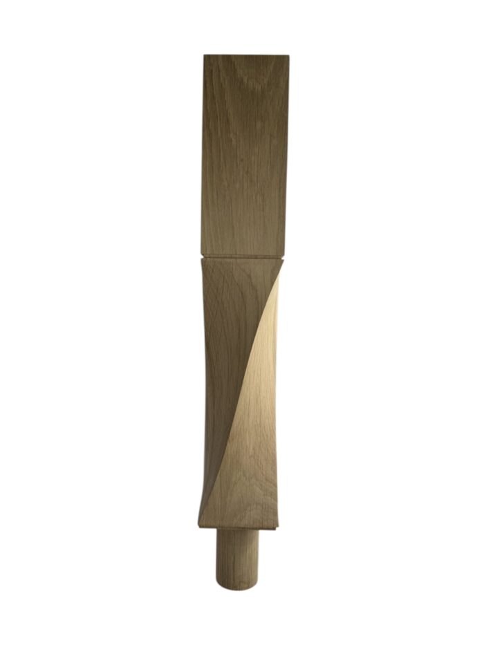 Pine Contemporary Raymond Twist Pulpit Newel Post 500mm - Image 2