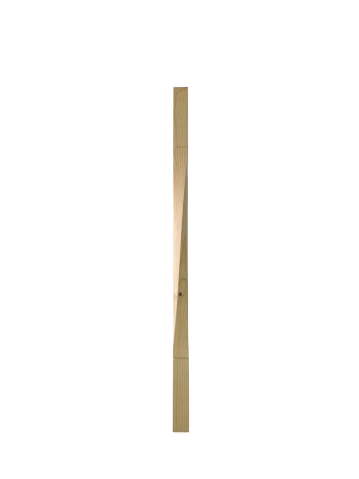 Ash Contemporary Raymond Twist Stair Spindle 41mm x 900mm