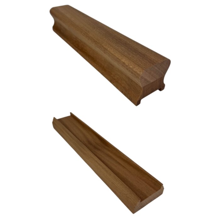 Sapele Stair Handrail and Baserail 41mm - In Various Lengths