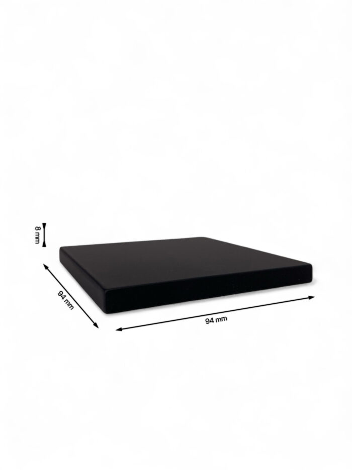 Black Metal Square Modern Cap - Image 5