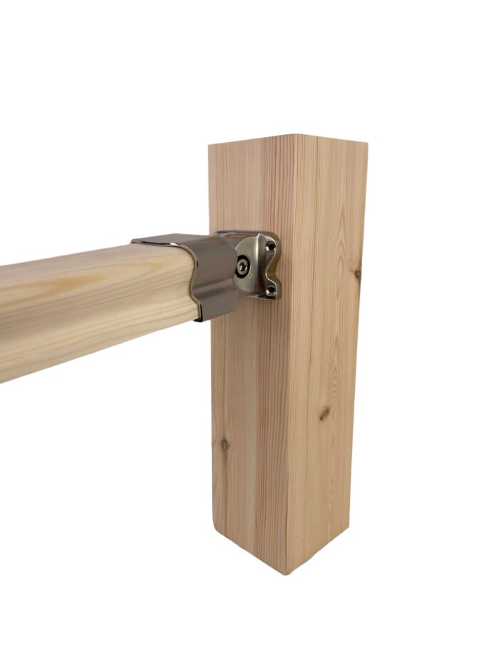 Brushed Nickel Low Profile Adjustable Handrail Connector - Image 2