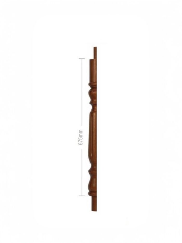 Hemlock Fluted Oxford HALF Continuous Newel Post 90mm x 675mm - Image 2