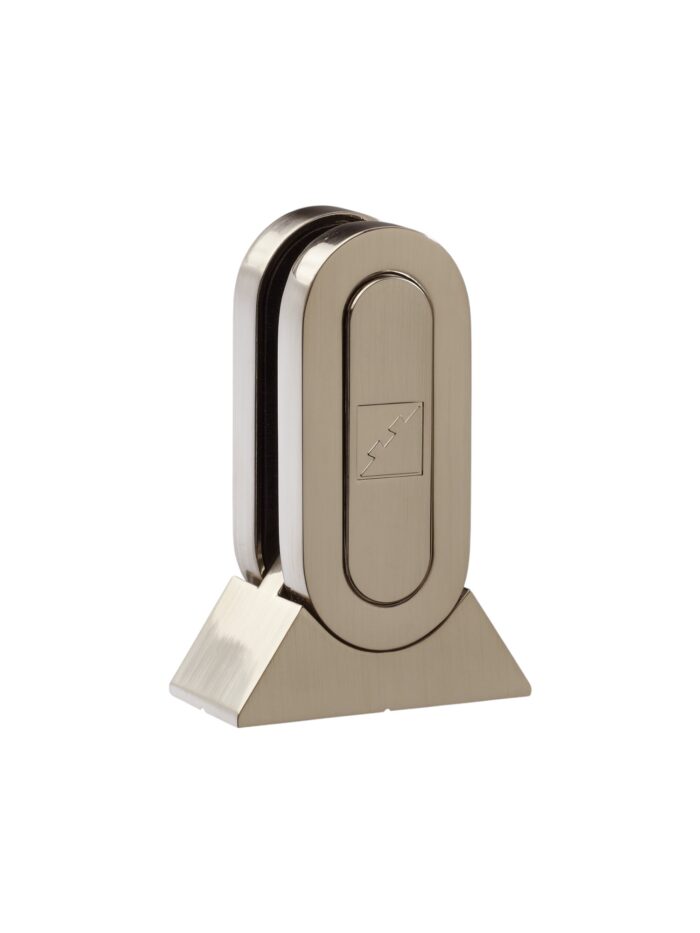 Fusion Brushed Nickel Glass Panel Brackets (Pack of 2) - Image 2