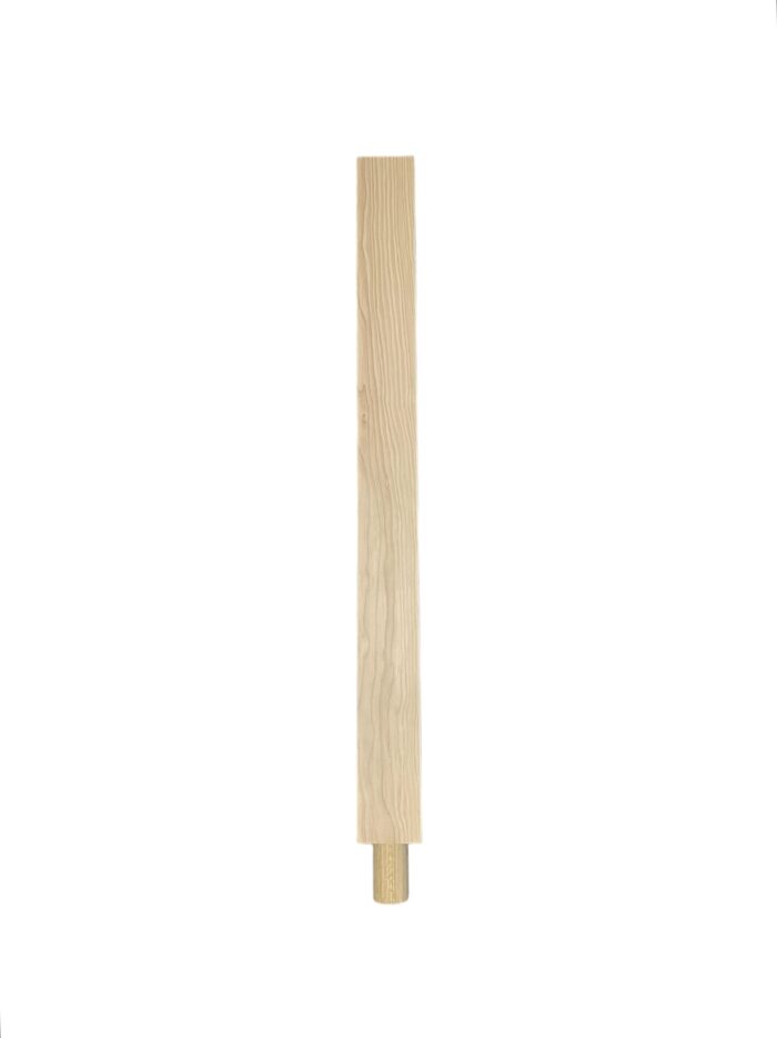 Hemlock HALF Square Spigot Newel Post 90mm x 1000mm