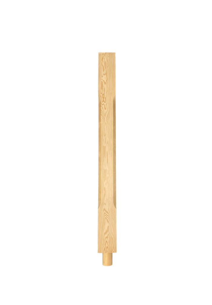 Hemlock Stop Chamfer Spigot Newel Post 70mm x 1000mm