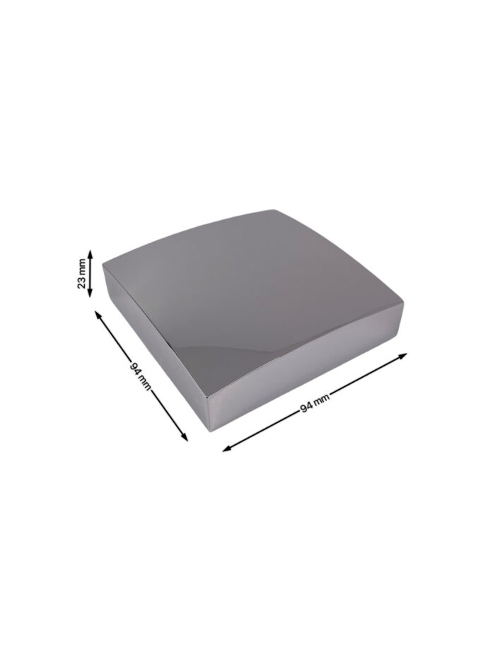 Unique Full Chrome Flat Newel Cap - Image 2