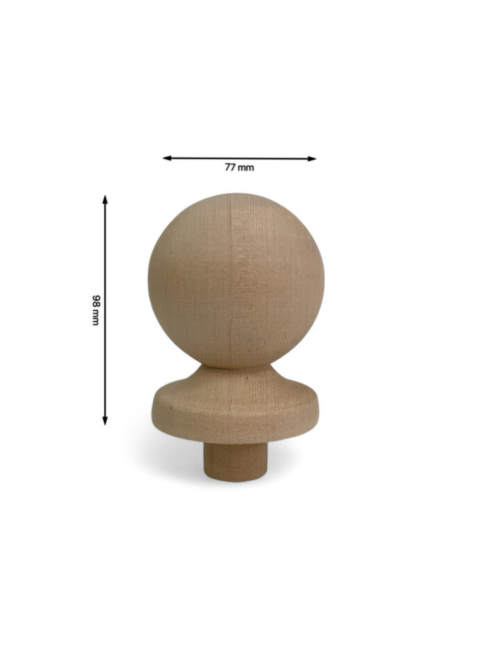 Hemlock Ball Newel Cap 83mm - Image 3