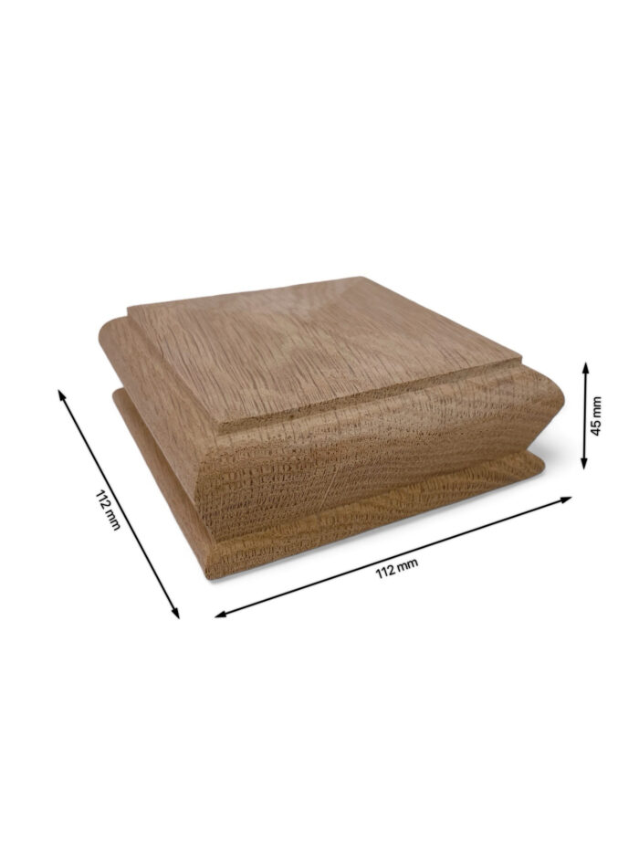 Oak Square Pyramid Newel Cap 83mm - Image 7