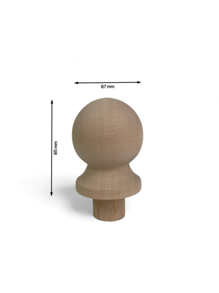 Hemlock Ball Newel Cap 70mm - Image 3