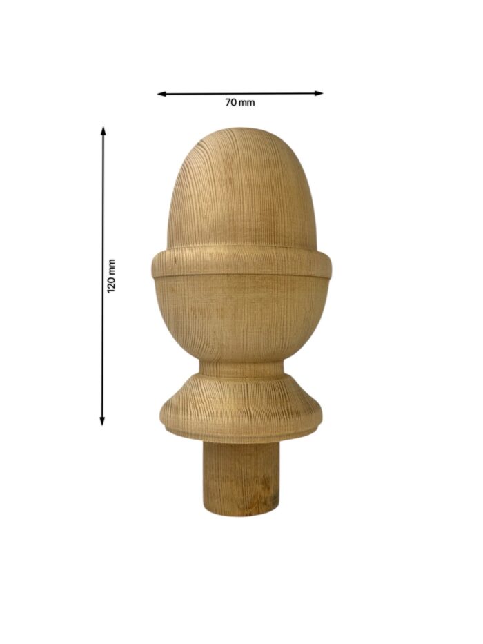 Hemlock Acorn Newel Cap 83mm - Image 2