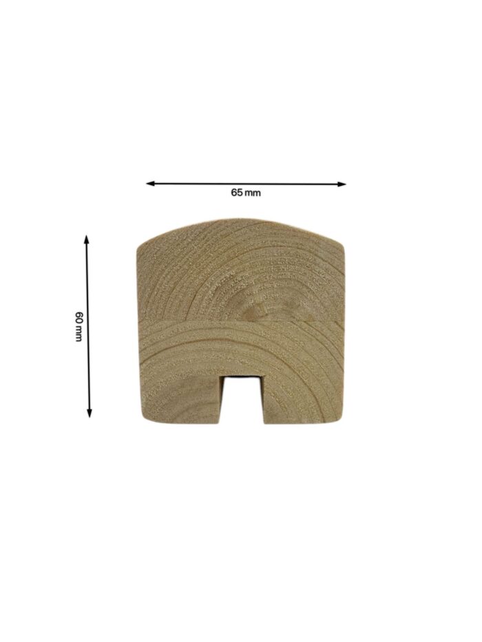 Pine Modern Handrails and Baserails - For Metal Spindles - Image 3