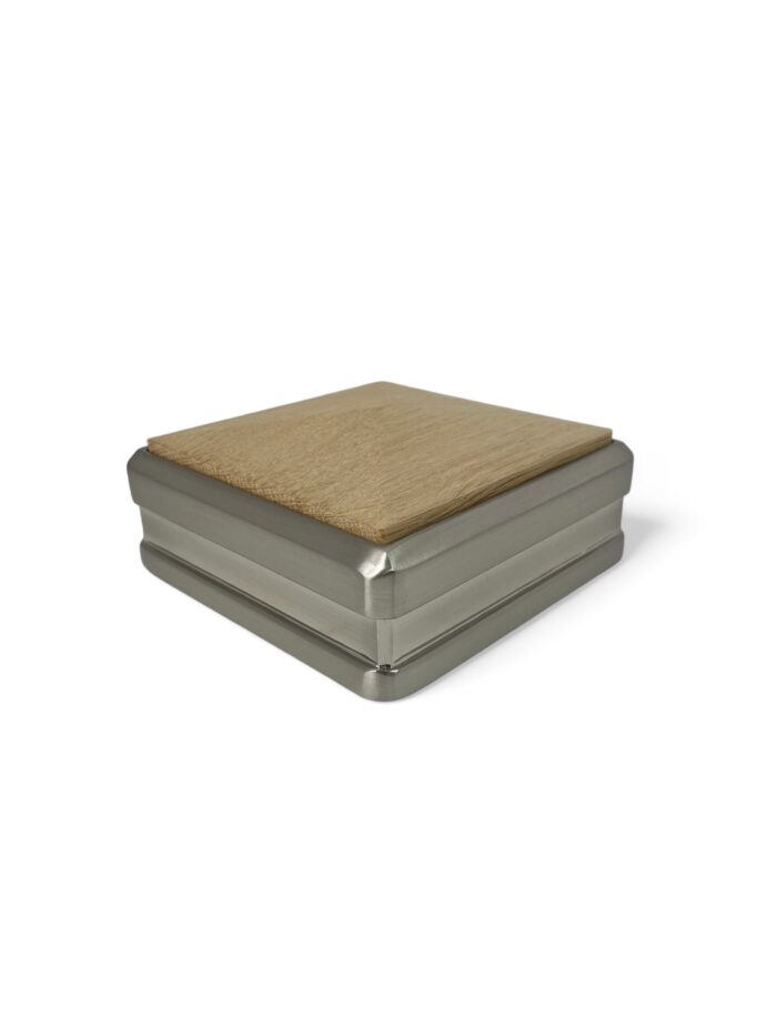 Solution Brushed Nickel Newel Post Full Cap - Image 2