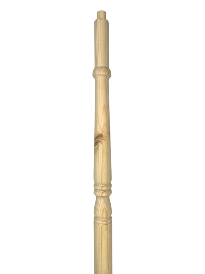 Pine Turned Georgian Volute Newel Post - Image 3