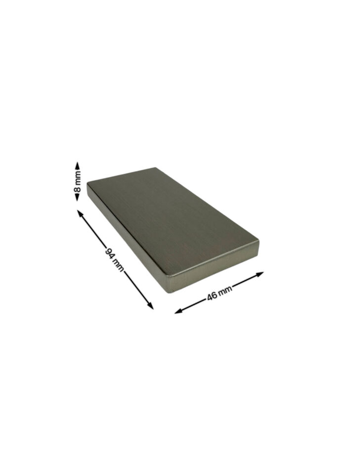 Brushed HALF Metal Square Modern Cap - Image 2