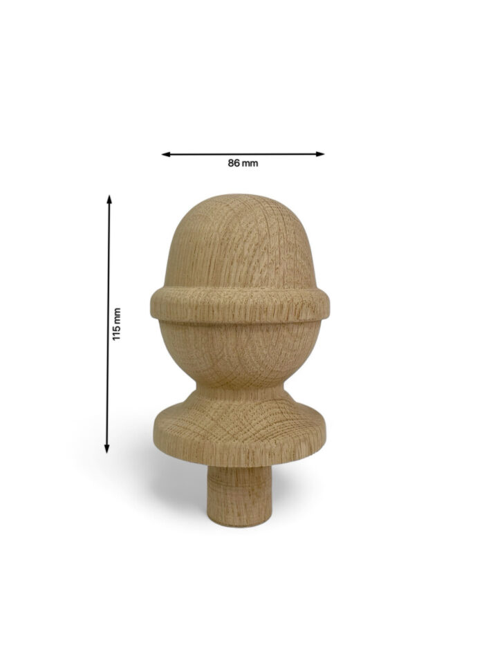 Oak Acorn Newel Cap 90mm - Image 3