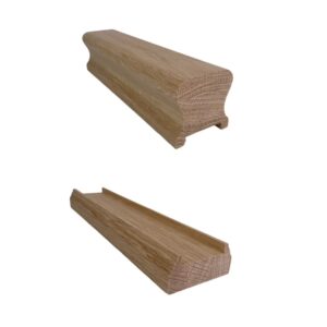 Oak Stair Handrail and Baserail 32mm - In Various Lengths