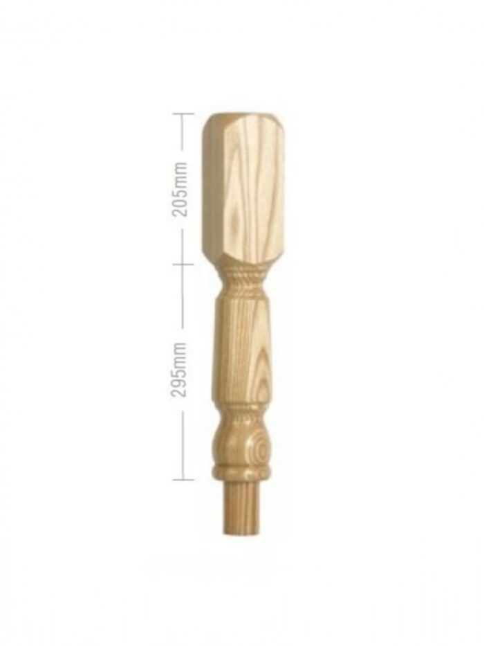 Pine Oxford Pulpit Newel Post 90mm x 500mm - Image 2