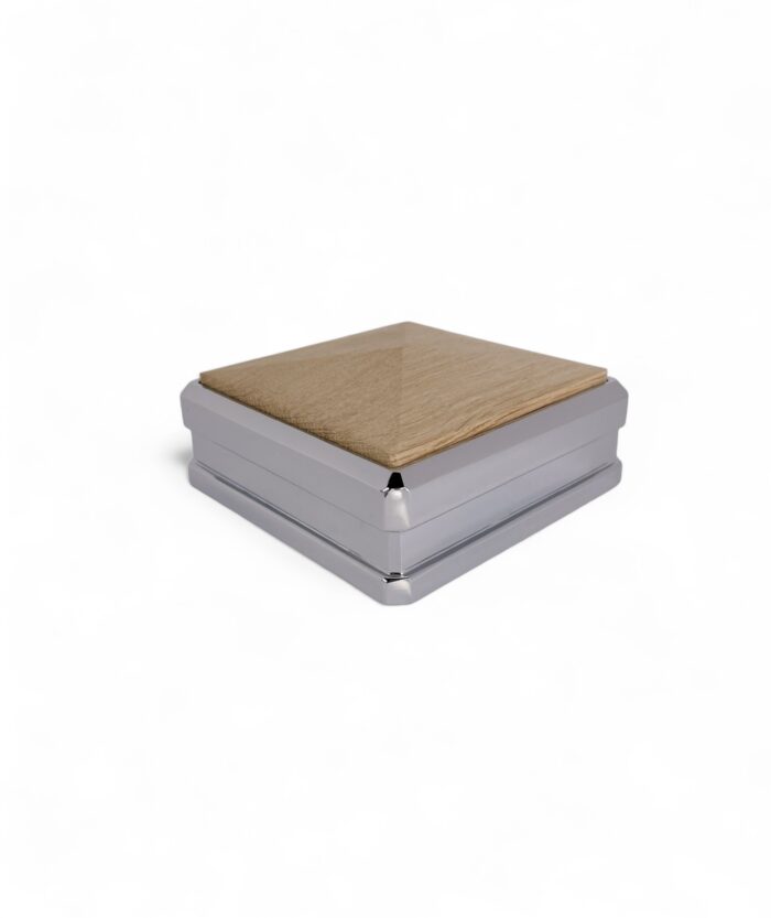 Solution Chrome Newel Post Cap - In Various Timbers - Image 2