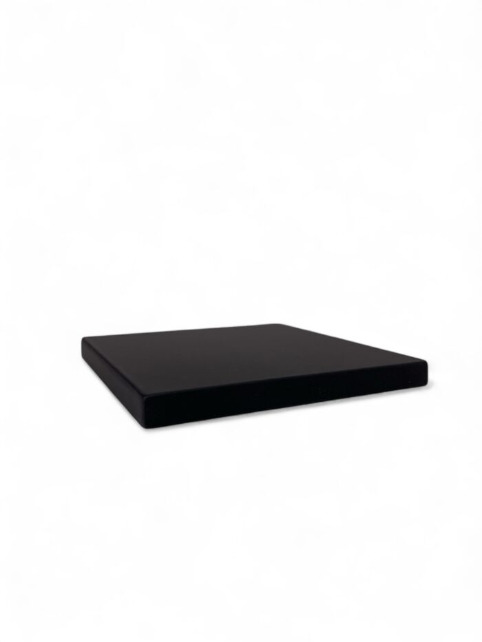 Black Metal Square Modern Cap