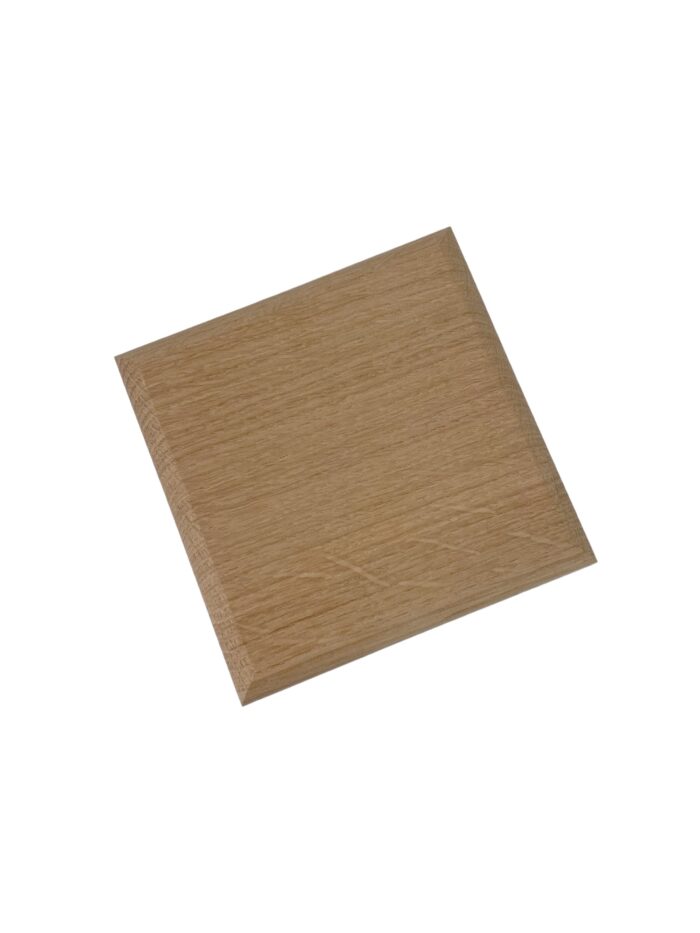 Oak square Flat Newel Cap 70mm - Image 2
