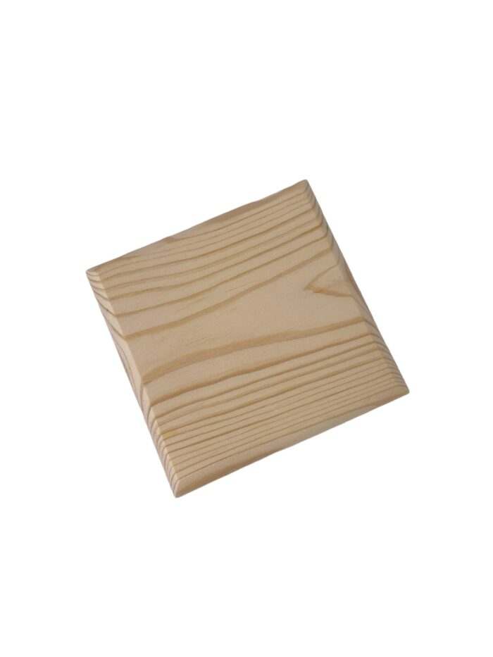 Pine 83mm Square Flat Newel Cap - Image 2