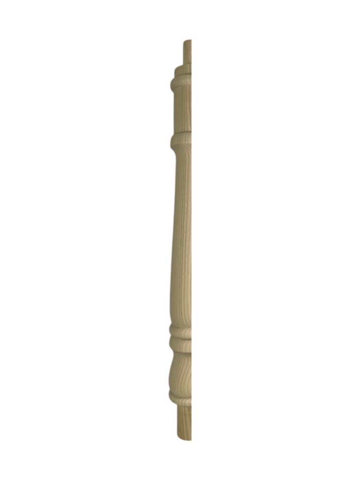 Ash Georgian Turned HALF Continuous Newel Post 90mm x 675mm