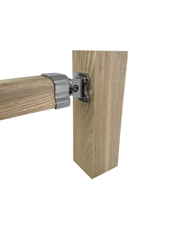 Chrome Low Profile Adjustable Handrail Connector - Image 2