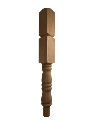 Sapele Georgian Turned Double Newel Post 90mm x 710mm