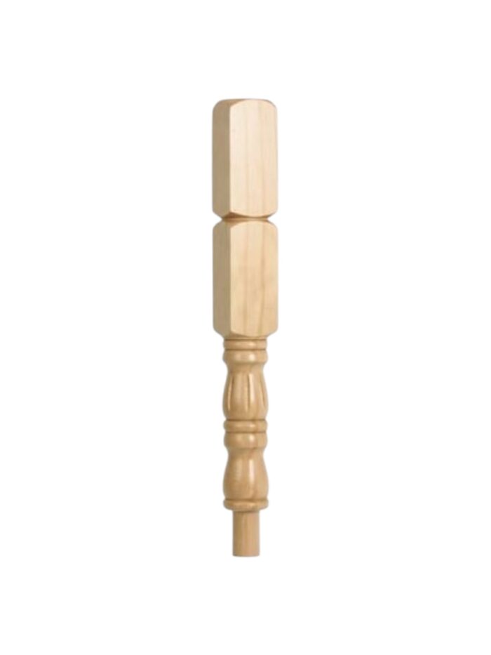 Hemlock Fluted Georgian Double Block Newel Post 90mm x 710mm