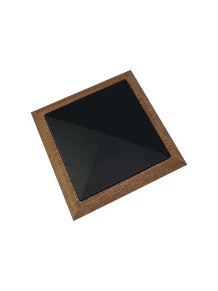 Unique Timber & Black Flat Newel Cap - In Various Timbers - Image 13
