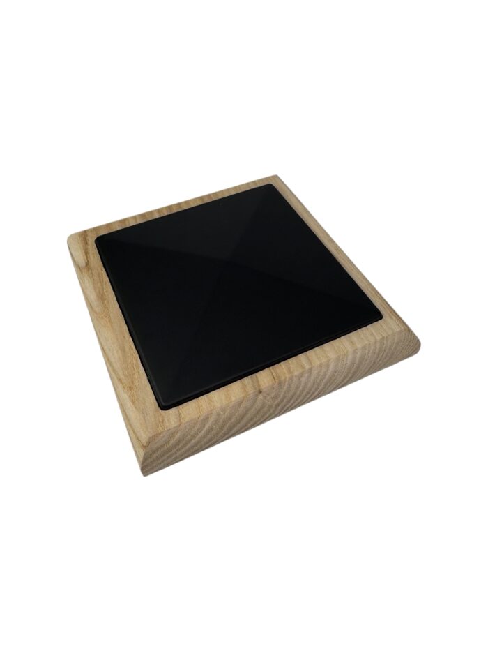 Unique Timber & Black Flat Newel Cap - In Various Timbers - Image 12
