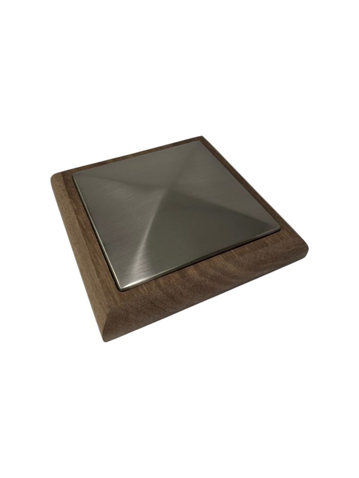 Unique Timber & Brushed Flat Newel Cap - In Various Timbers - Image 12