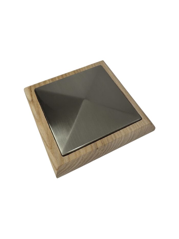 Unique Timber & Brushed Flat Newel Cap - In Various Timbers - Image 14