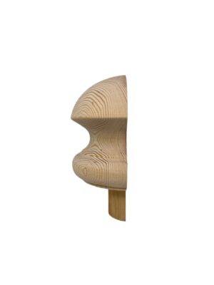 Pine HALF Mushroom Newel Cap 90mm