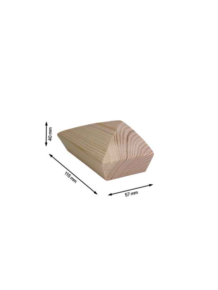 Pine Smooth Half Pyramid Newel Cap 90mm - Image 4