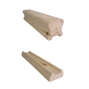 Pine Stair Handrail and Baserail 32mm - In Various Lengths