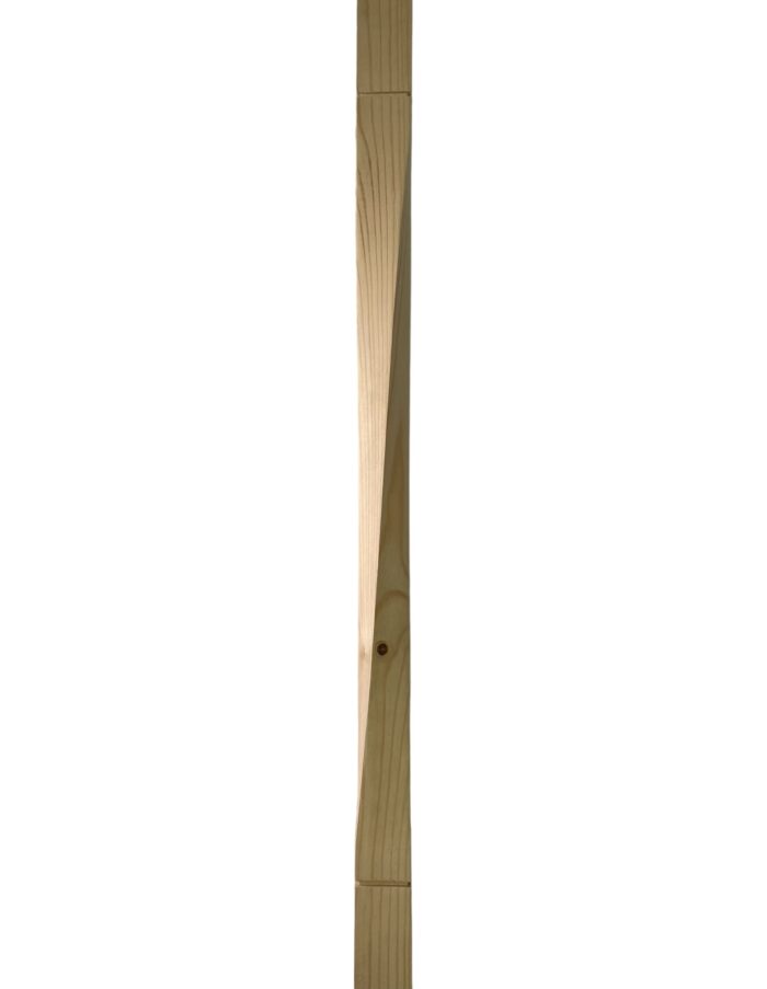 Pine Contemporary Raymond Twist Stair Spindle 41mm x 900mm - Image 2
