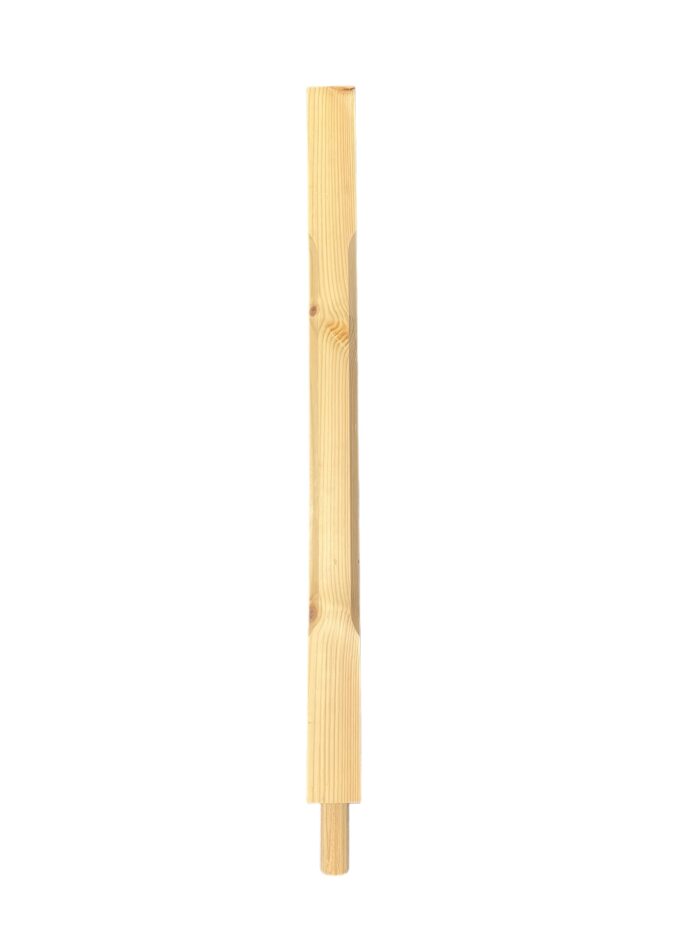 Pine Stop Chamfer Spigot Newel Post 83mm x 790mm - Image 2