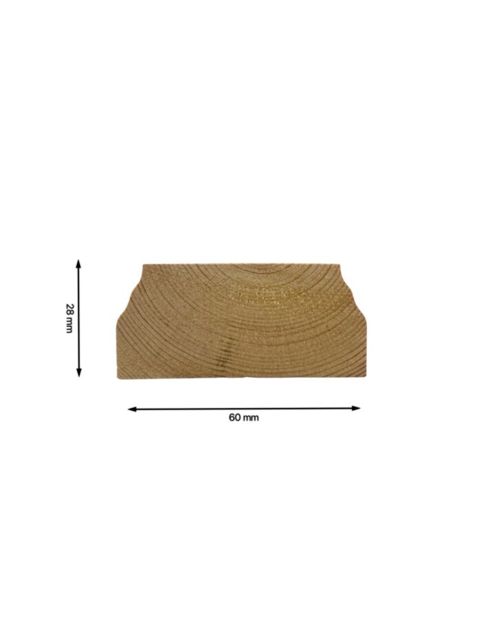 Pine Low Profile Handrail and Baserail 41mm - In Various Lengths - Image 9