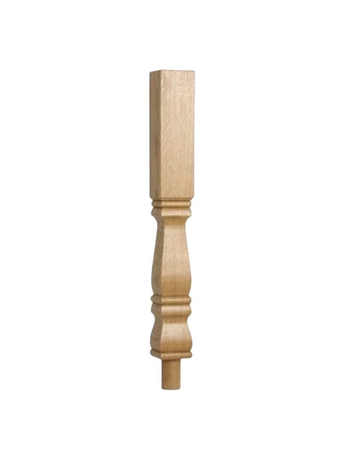 Pine Provincial Square Block Newel Post 90mm x 710mm