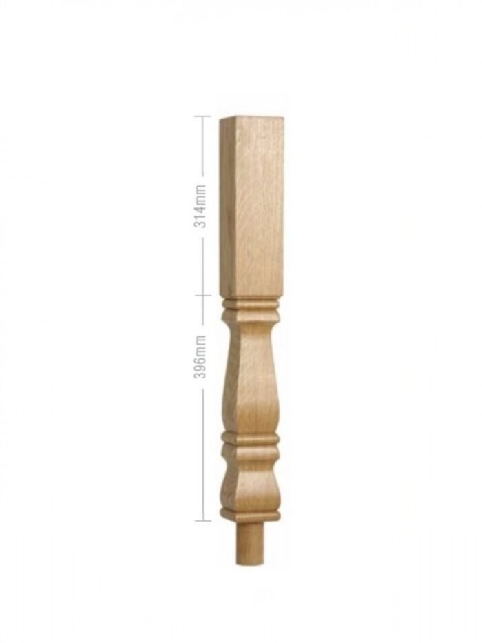 Hemlock Provincial Square Block Newel Post 90mm x 710mm - Image 2