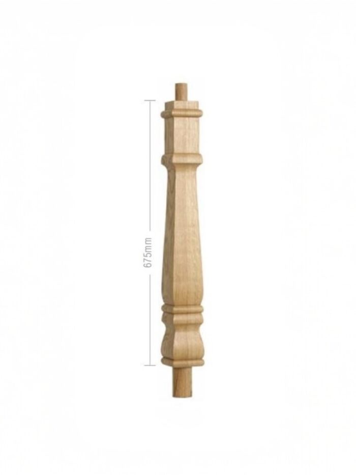 Pine Provincial Square Continuous Newel Post 90mm x 675mm - Image 2