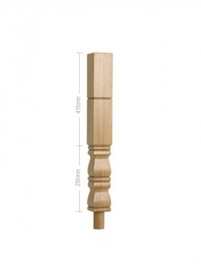 Hemlock Provincial Square Double Block Newel Post 90mm x 710mm - Image 2