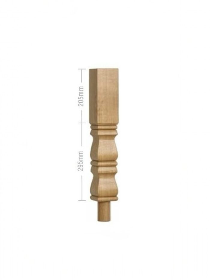 Oak Provincial Square Pulpit Newel Post 90mm x 500mm - Image 2