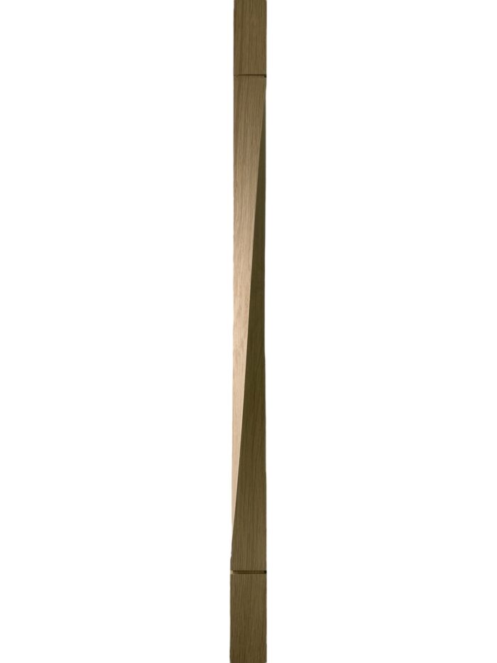 Oak Contemporary Raymond Twist Stair Spindles 41mm x 1100mm - Image 2