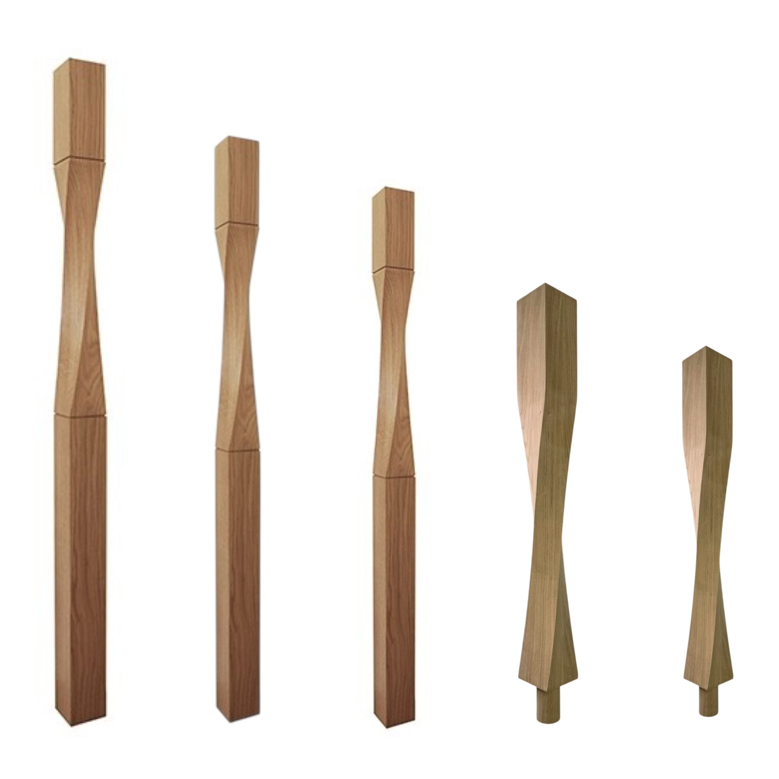 Pine Raymond Twist Stair Newels