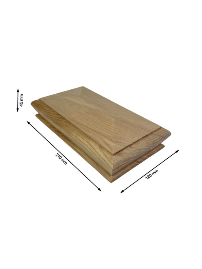 Ash Double Pyramid Newel Cap 180mm x 90mm - Image 4